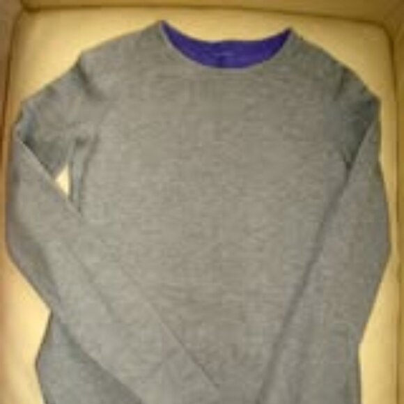 Ivivva Girl by Lululemon 🍋Long sleeve cotton top reversible purple size 12 - Picture 3 of 5